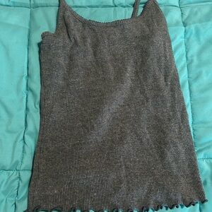 SO Charcoal Ribbed Tank